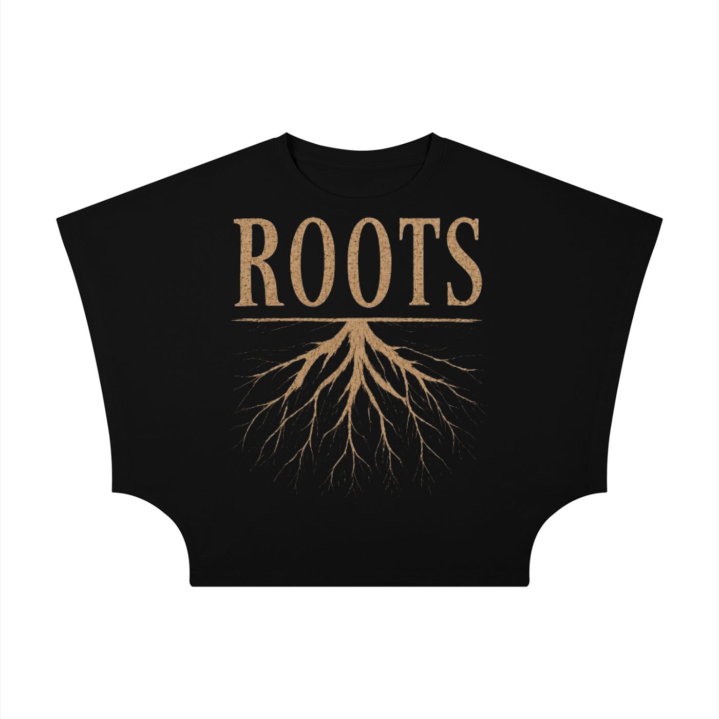 ROOTS Cropped Dolman T-Shirt: Black